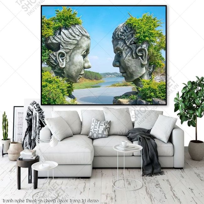 tranh nghe thuat vo chong decor trang tri